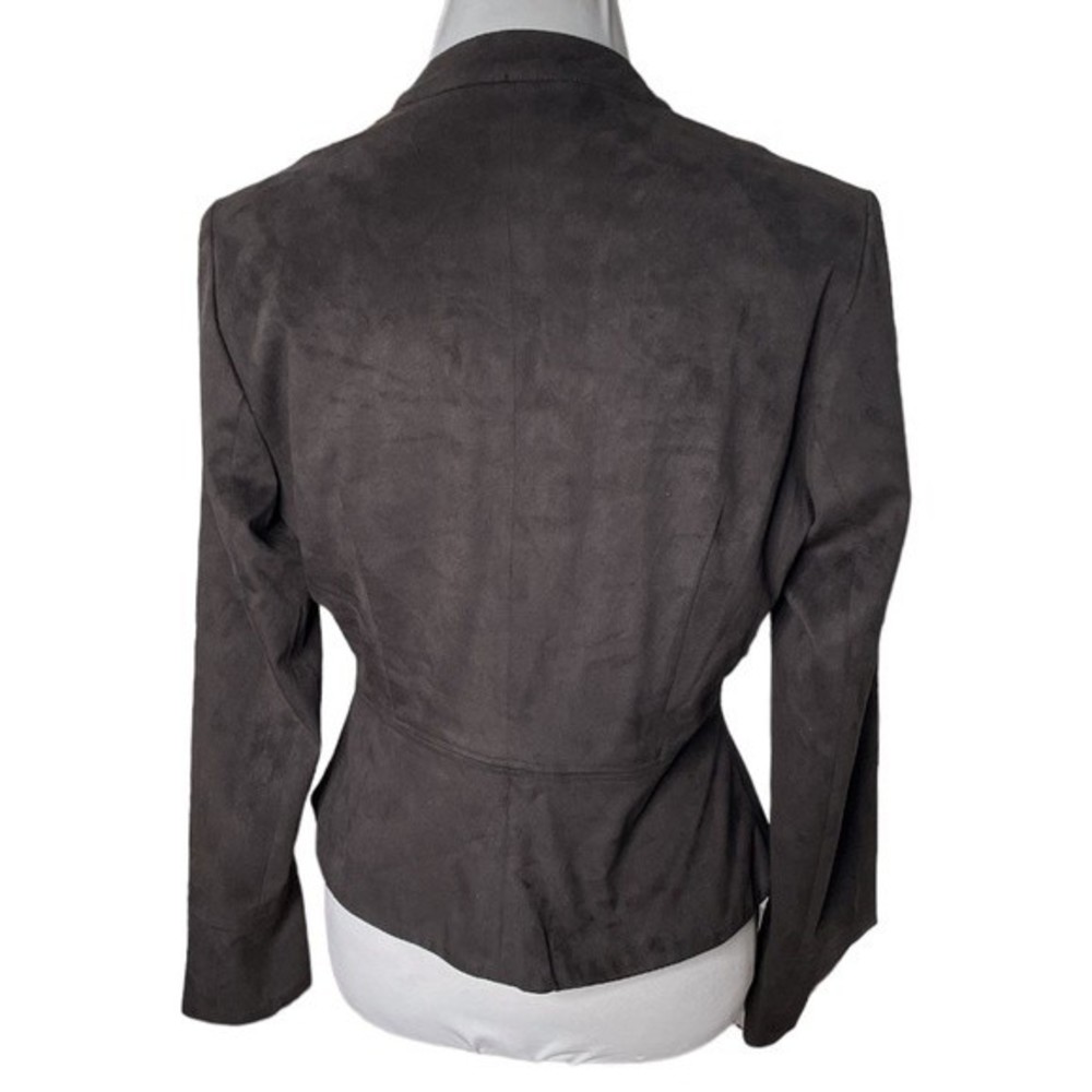 Nanette Lepore Faux Suede Lace Jacket Black Size 6 - Picture 2 of 8